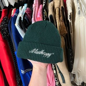 Madhappy Forest Green Cursive Wool Beanie